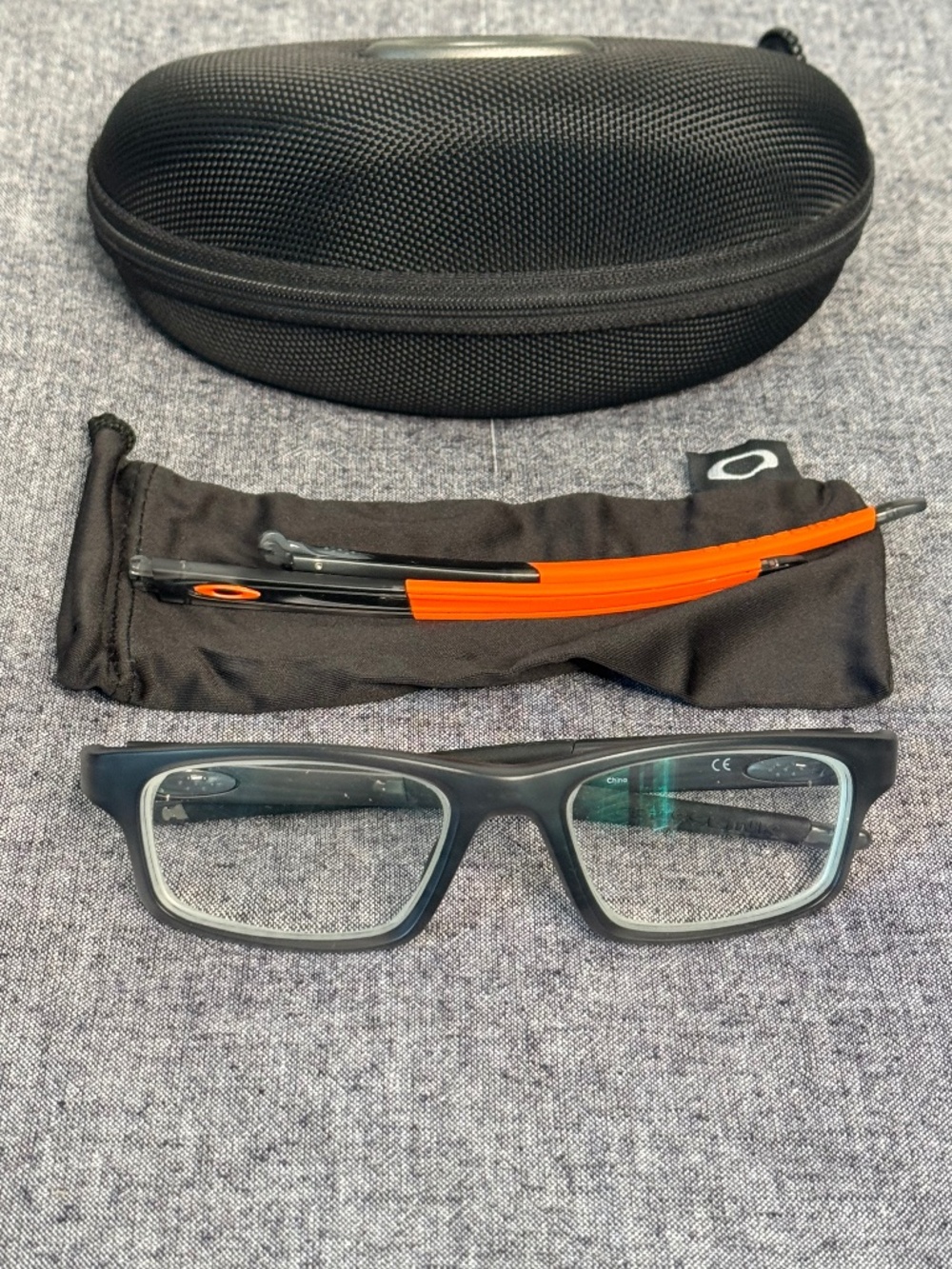 Oakley OX8037-0654 Eyeglass Frames Satin Grey Smoke w/ Case Men’s